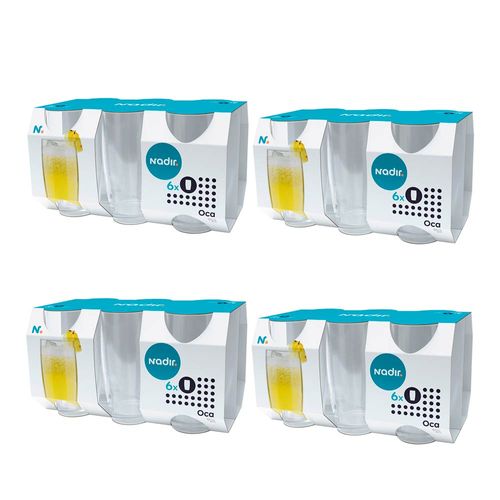 Kit 24 Copos Nadir Oca Long Drink de Vidro Liso 300ml 5083647